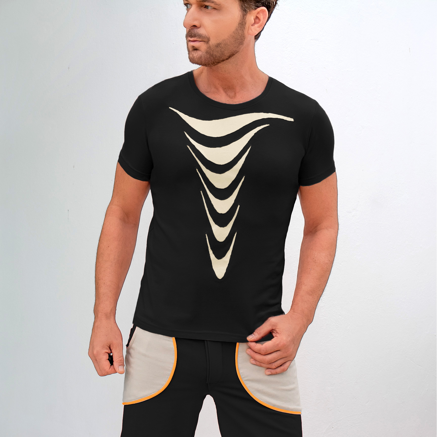 Geometric Embroidered T-Shirt