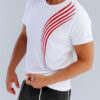 Embroidered Geometric T-Shirt white red
