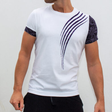 Embroidered Lines T-Shirt
