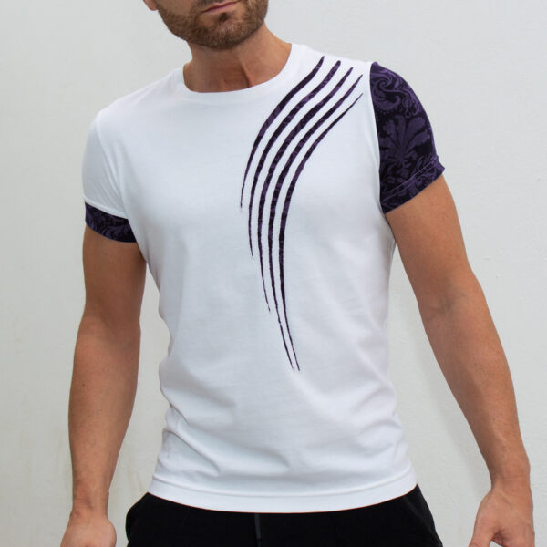 Embroidered Lines T-Shirt