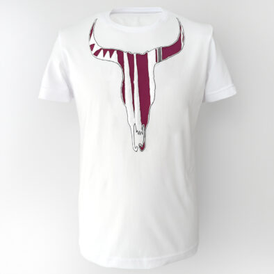 Straight Fit T-shirt decorated with bull design